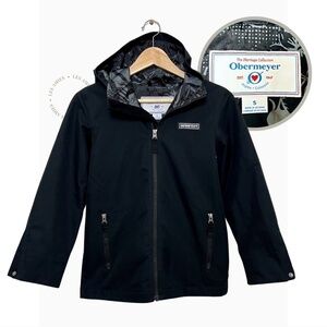 Obermeyer Kids Boys The Heritage Collection Black Jacket with Hood Small